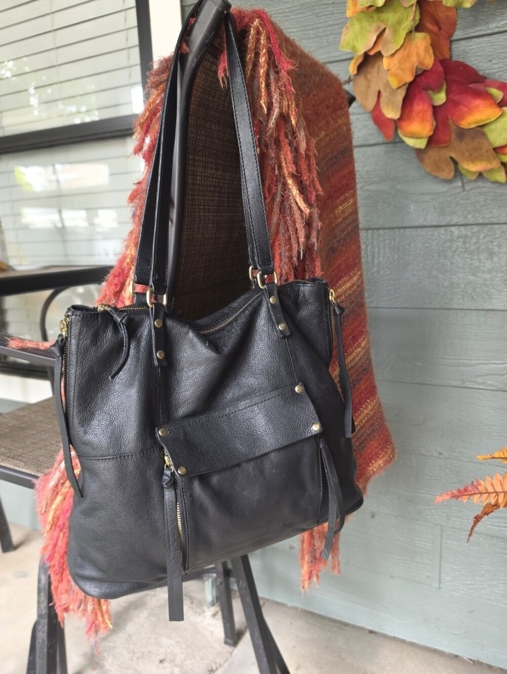 KOOBA Black Leather Shoulder Bag...Pre-owned in good condition!